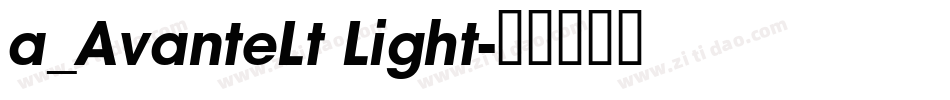 a_AvanteLt Light字体转换
